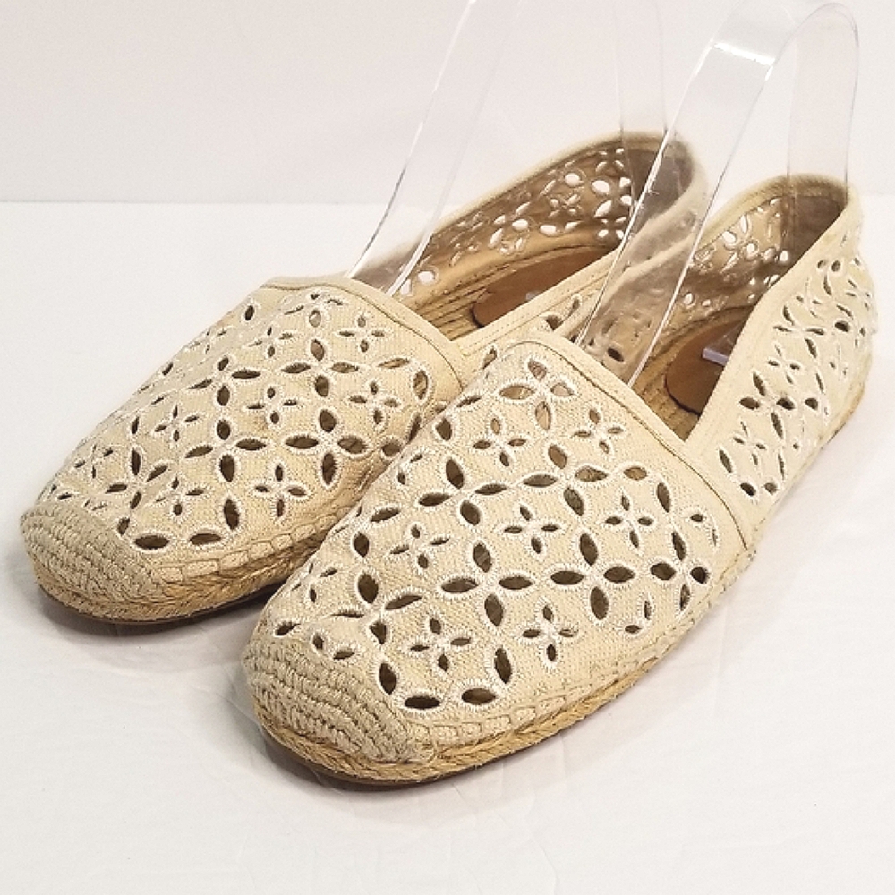 Michael Michael Kors Women's Cream Darci Cut-Out Slip-On Espardilla Shoes